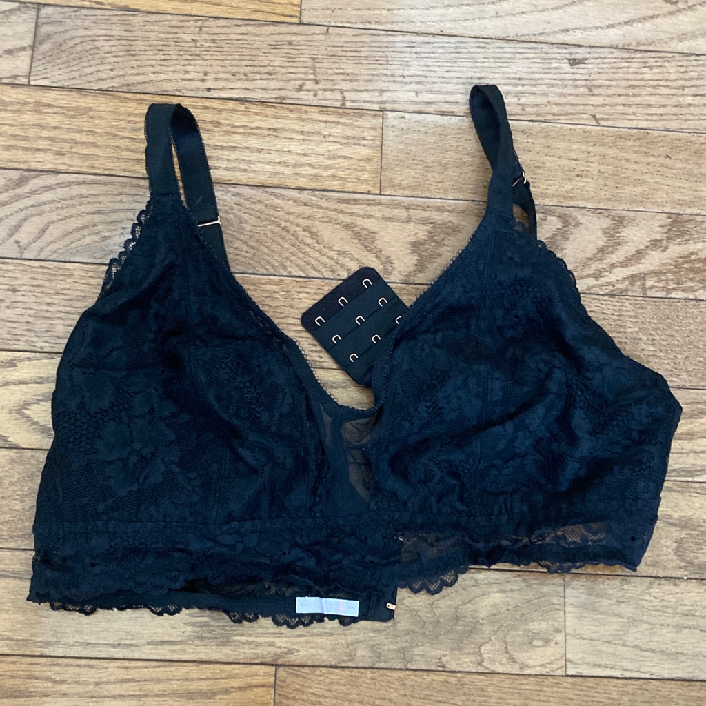 Savagex Fenty Unlined Black Lace Wireless Bralette - Women Intimates & Sleepwear